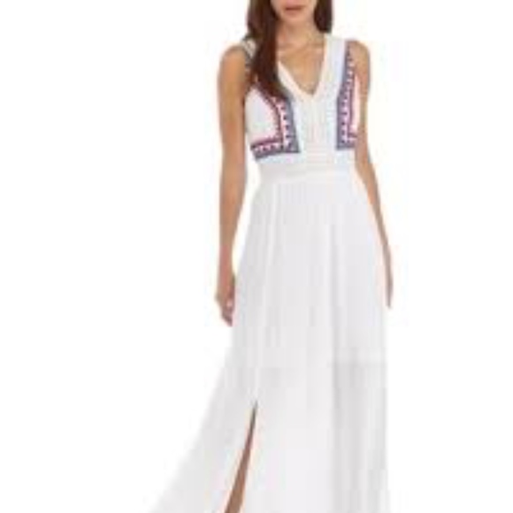 LAST ONE! Spense White Maxi Dress Embroidered NWT - Picture 8 of 8